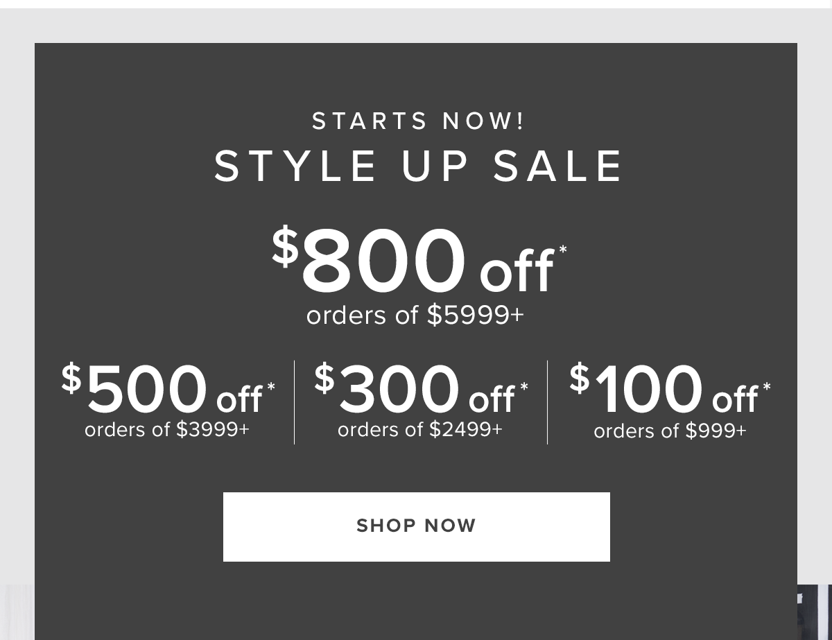 Starts Now! Style Up Sale