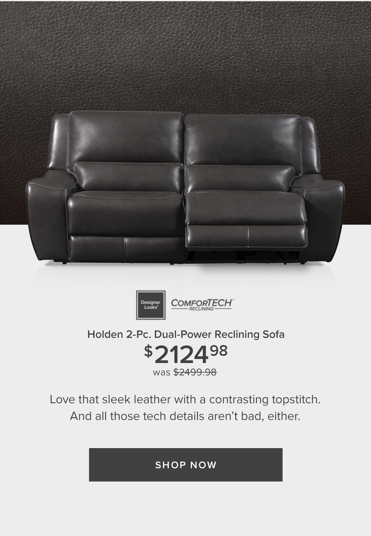 Holden 2-Pc. Dual-Power Reclining Sofa