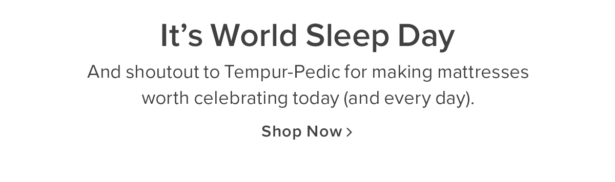 It's World Sleep Day