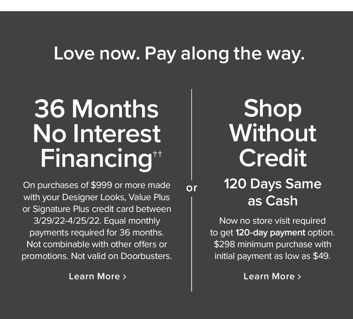 Financing | Learn More