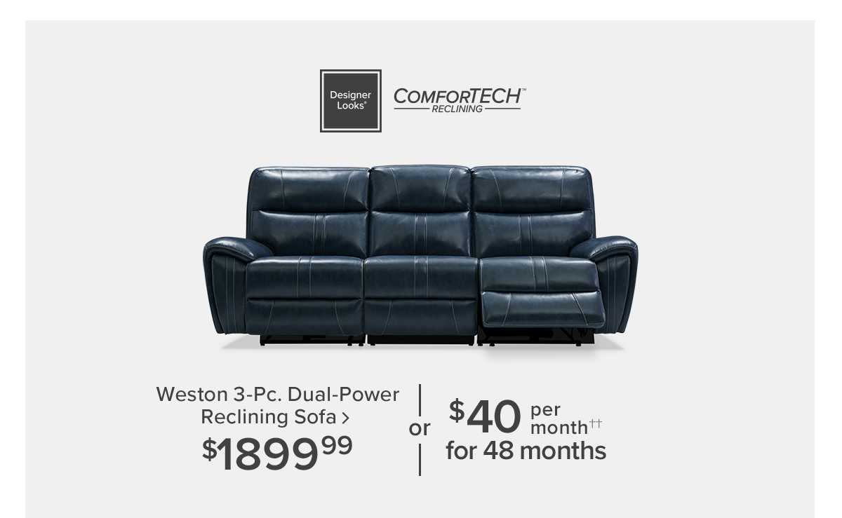 Weston 3-Pc. Dual-Power Reclining Sofa