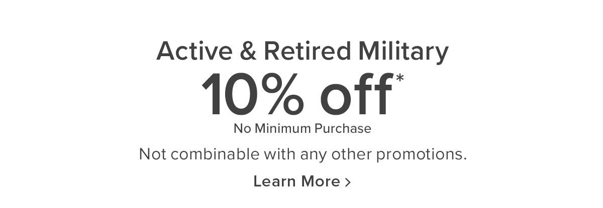 Active & Retired Military 10% Off
