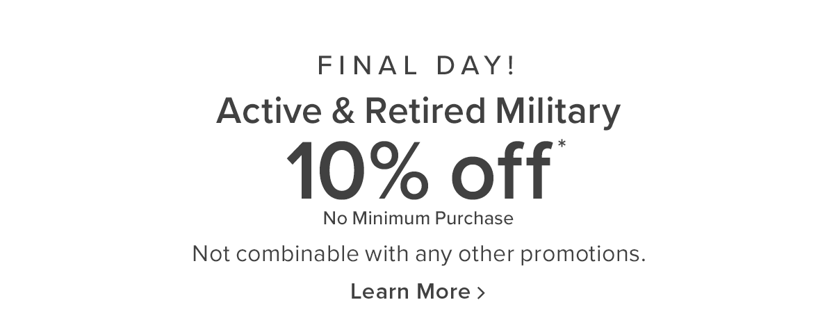 Active & Retired Military 10% Off