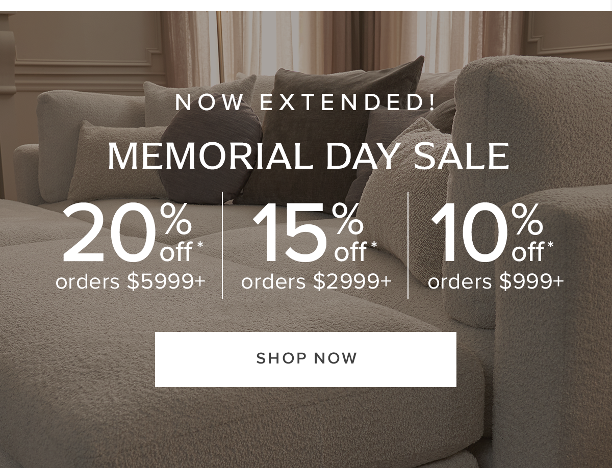 Now Extended! Memorial Day Sale