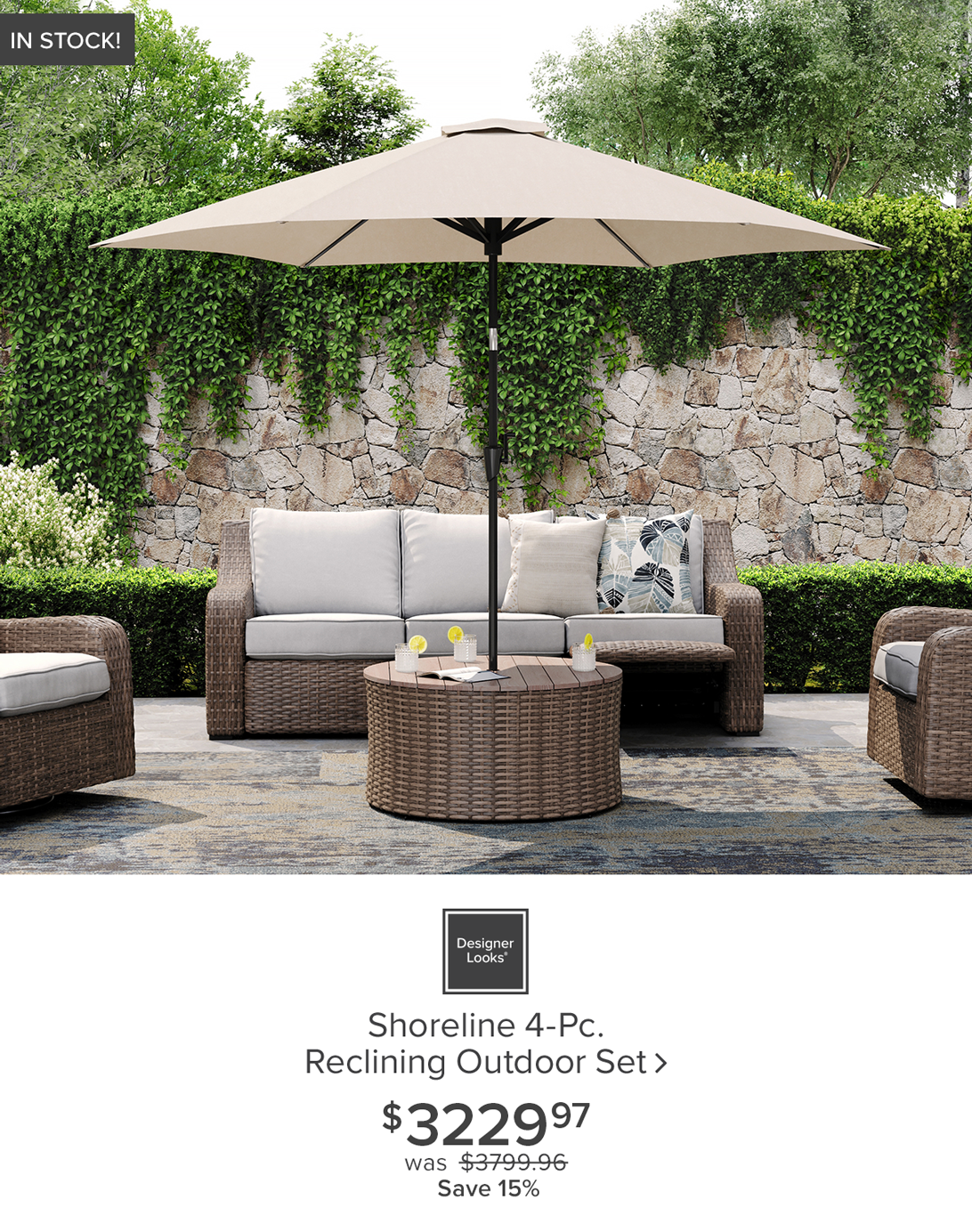 Shoreline 4-Pc. Reclining Outdoor Set