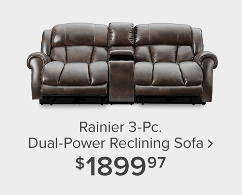 Rainier 3-Pc. Dual-Power Reclining Sofa