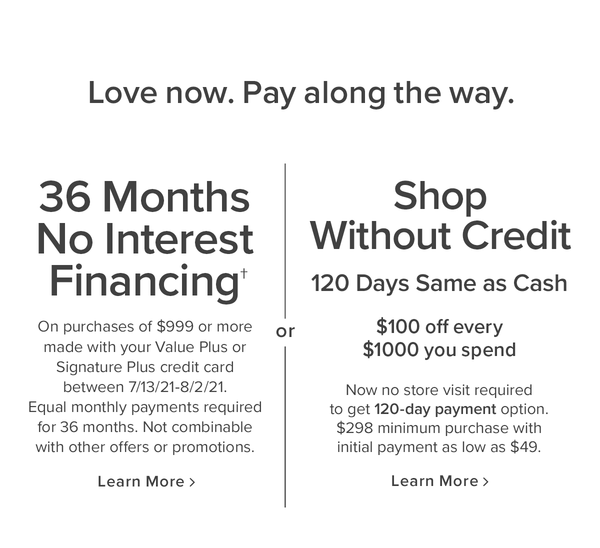 Financing options