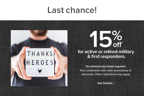 15% off for first responders