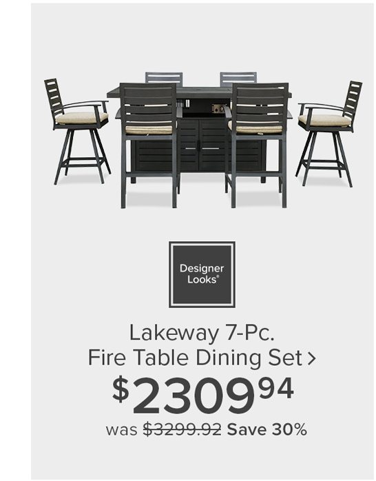 Lakeway 7-pc. Fire Table Dining Set