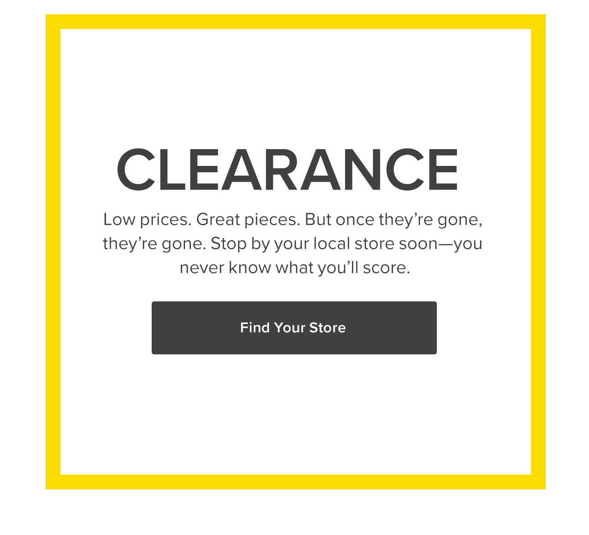 Clearance | Find Your Store