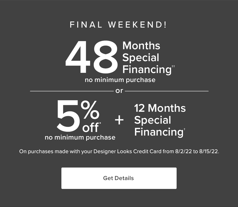 Final Weekend! High Style, Low Payments Event