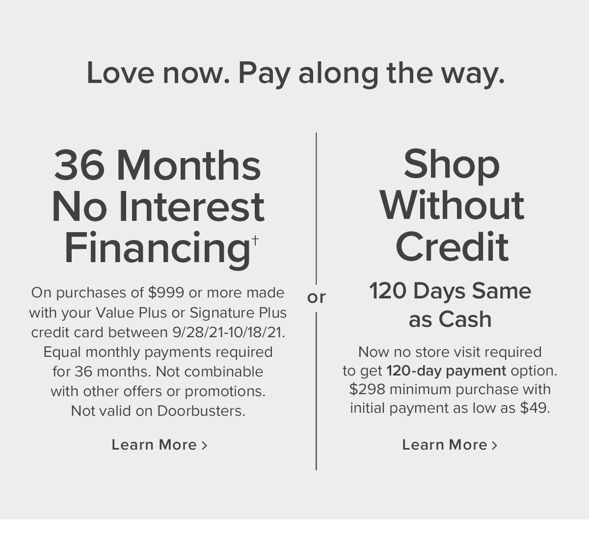 Financing options