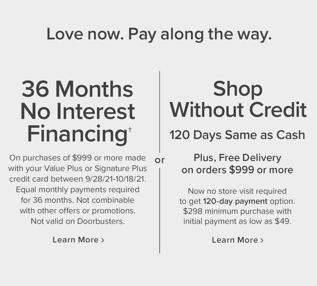 Financing options