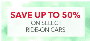 Save up tp 5-% pm select ride-on cars