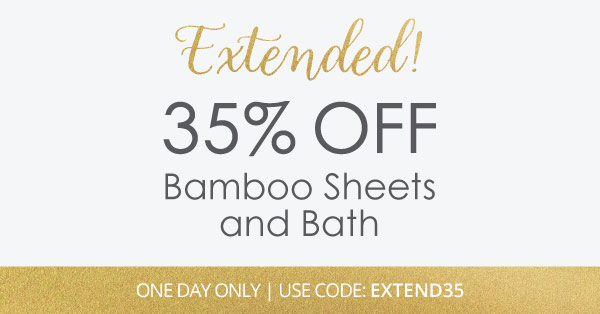 35% off sheets and bath