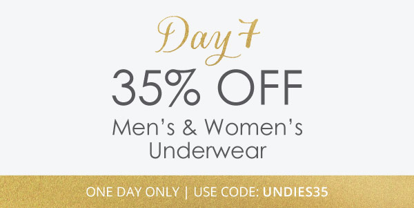 35% off underwear