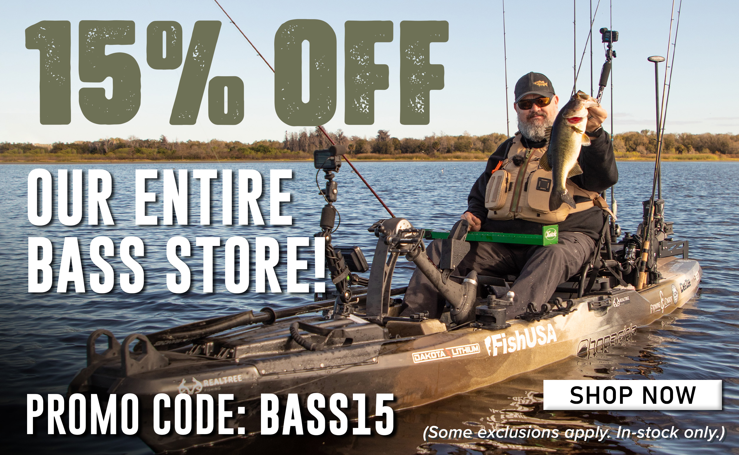 15% Off Our Entire Bass Store - Fish USA