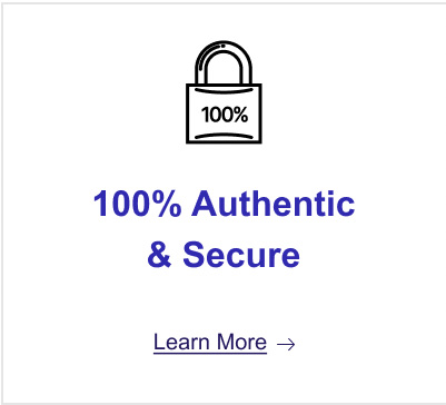 100% Authentic & Secure