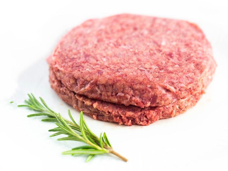 ground beef, patties