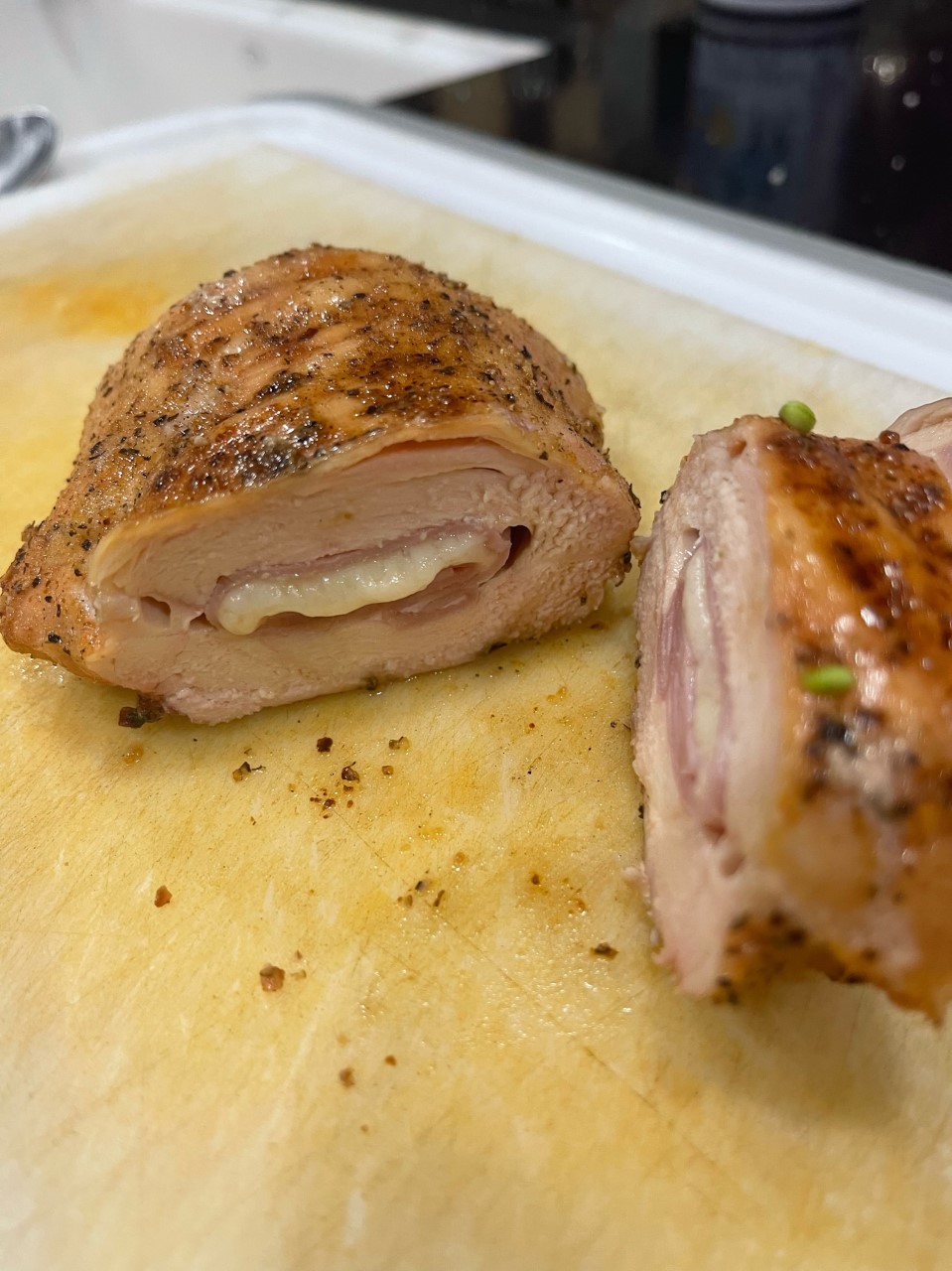 smoked chicken cordon bleu