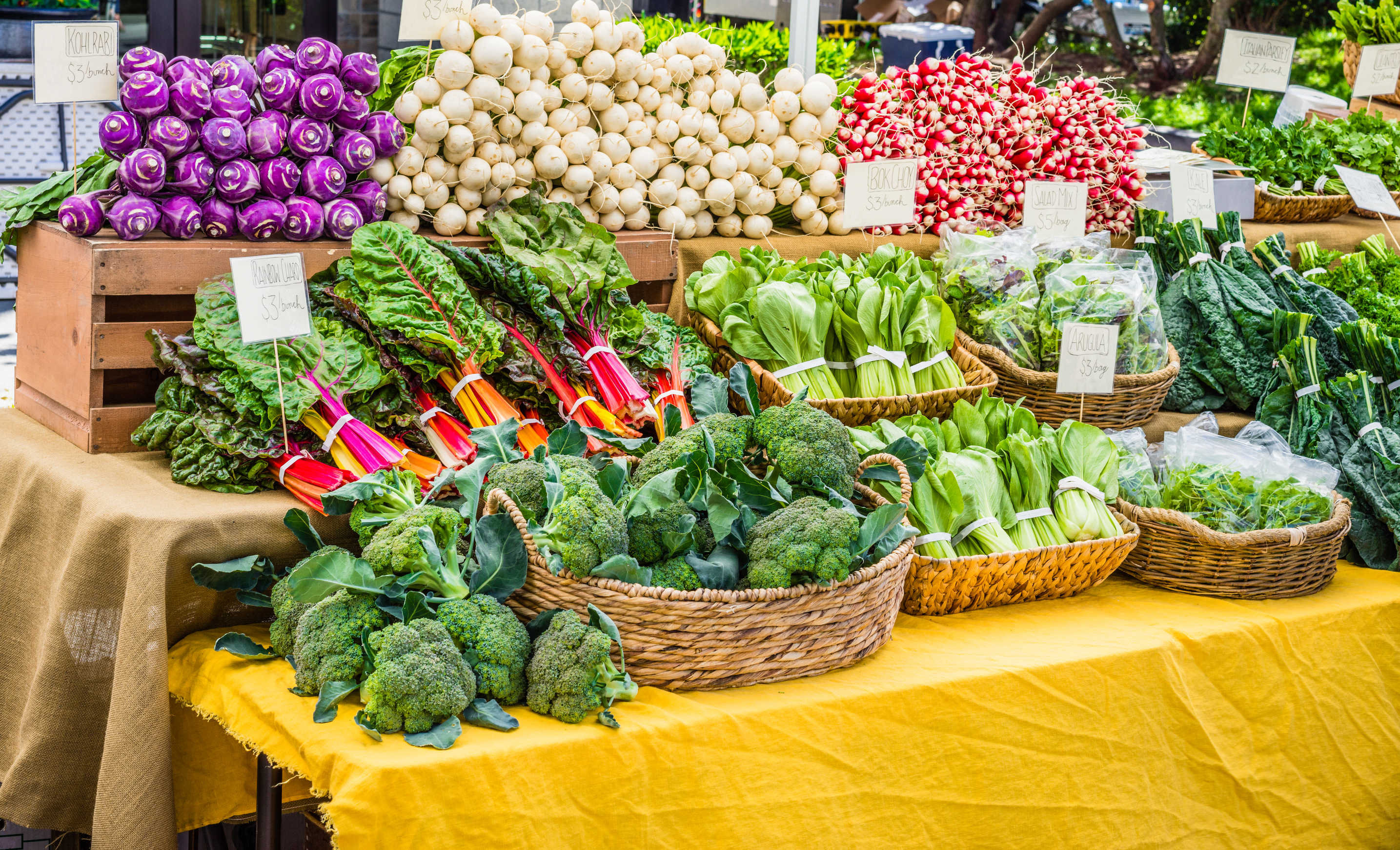 farmers market, vegetables, fruit