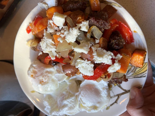 breakfast hash, grassfed liver