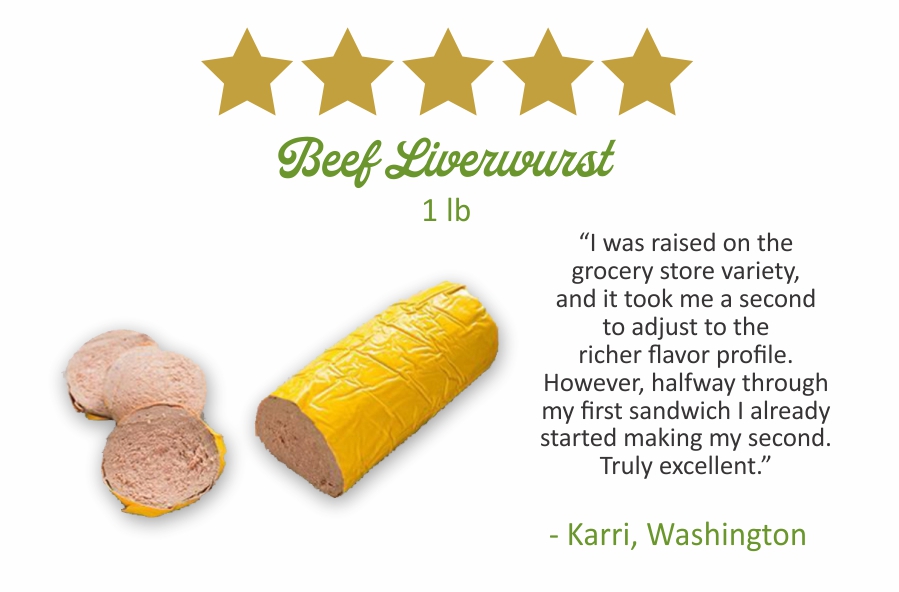 grassfed beef liverwurst, all natural liverwurst, liver sausage