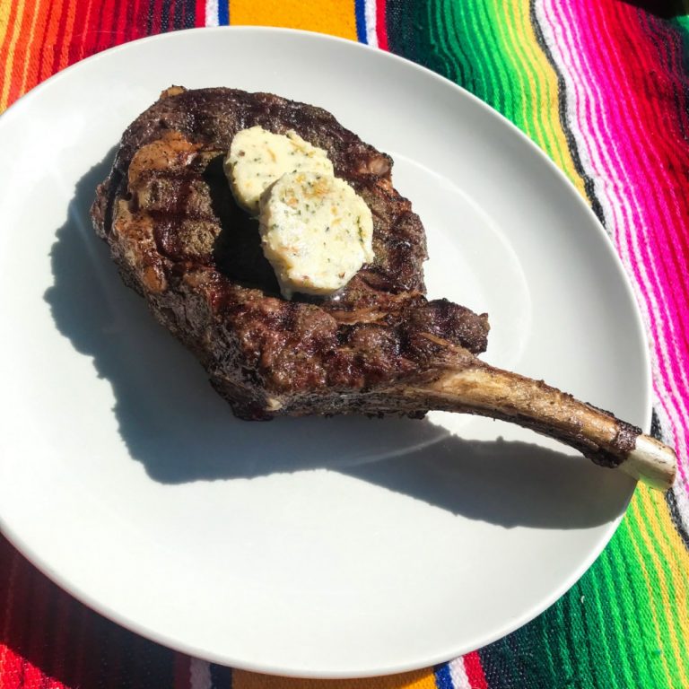 bone-in ribeye, grass-fed steak