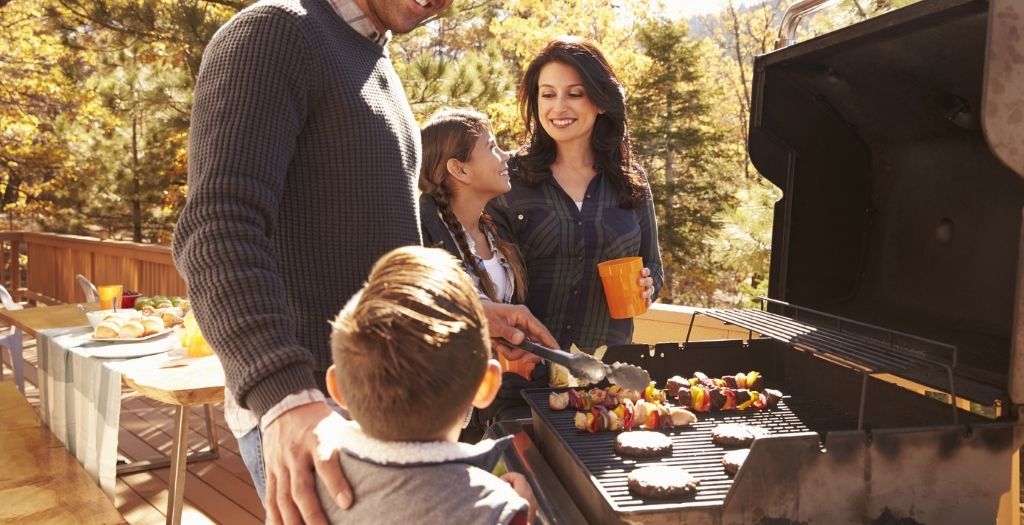 family grilling healthy cooking