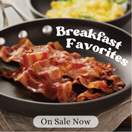 picture of bacon, breakfast sale