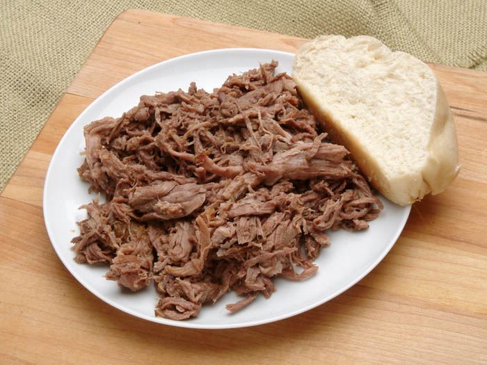 slow roasted shredded beef