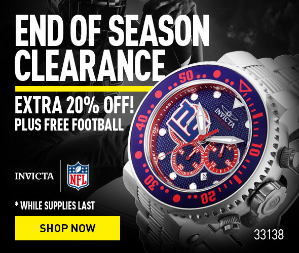 End of Season Clearance. Extra 20% off! plus free football