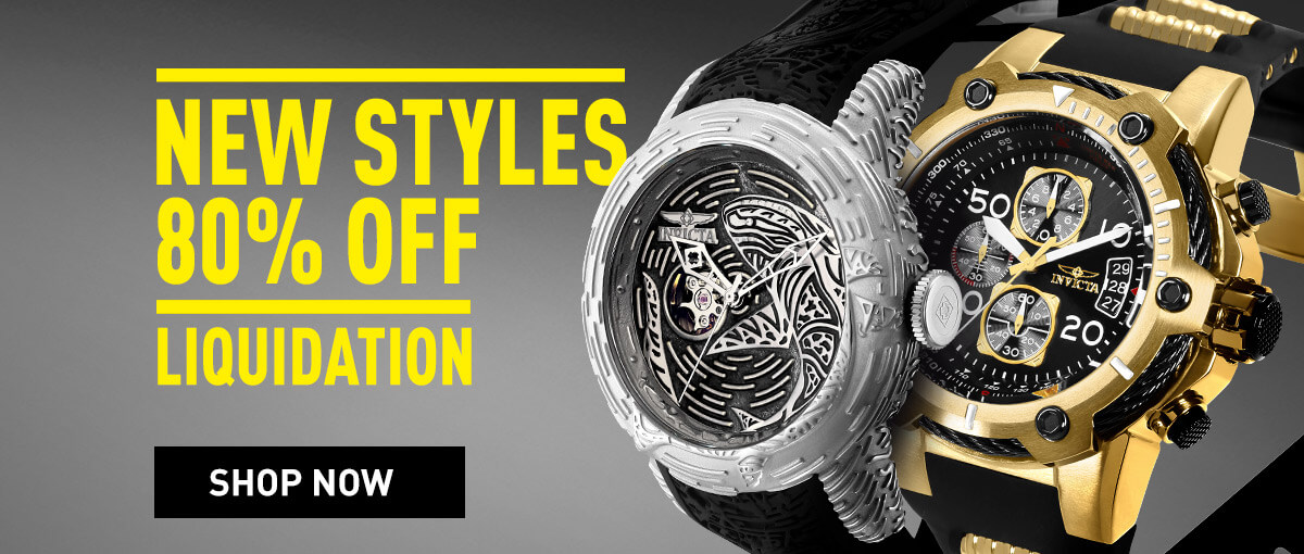 Invicta Liquidation - New Styles Up To 80% OFF 