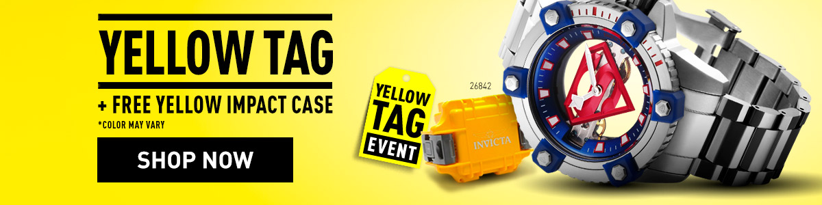 Invicta Yellow Tag + Free Yellow Impact Case