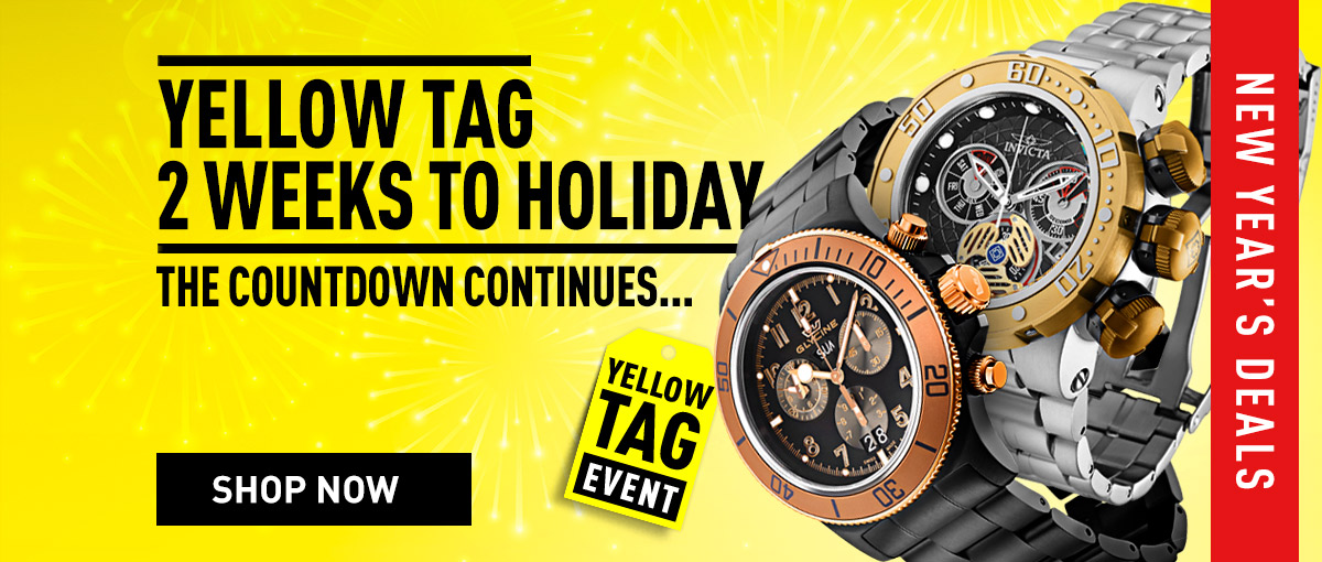 Invicta Yellow Tag 2 Weeks to Holiday