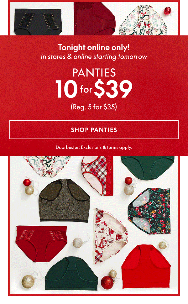 Shop Panties 10 for $39