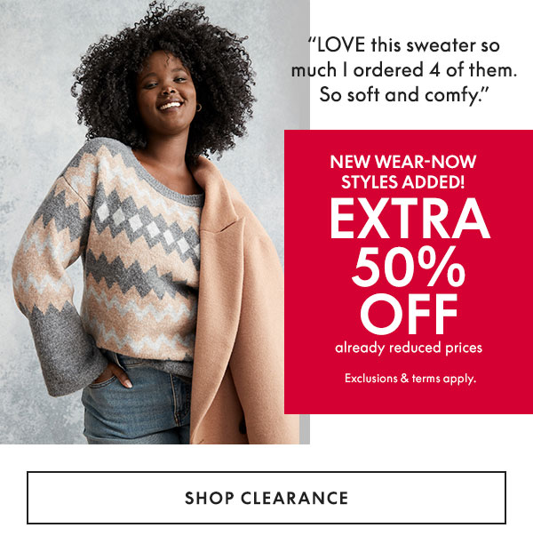 Shop 50% Off Clearance