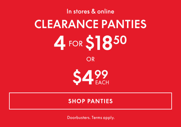 Shop Panties 4 for $18.50