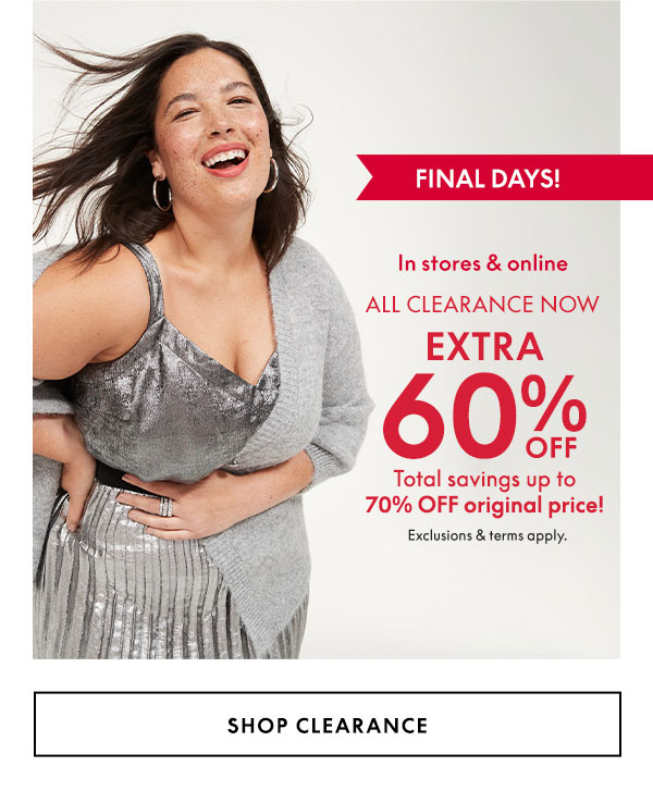 Shop Clearance 60% Off