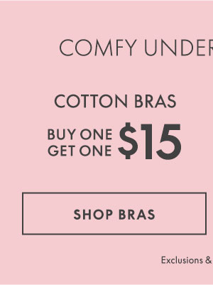 Shop Cotton Bras BOGO $15