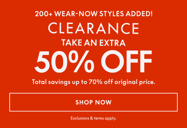 Shop Clearance 50% Off