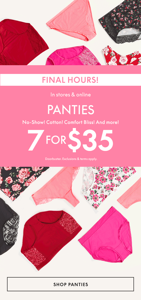 Shop Panties 7 for $35