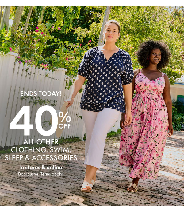 40% Off All Other Clothing, Sleep, Swim, and Accessories