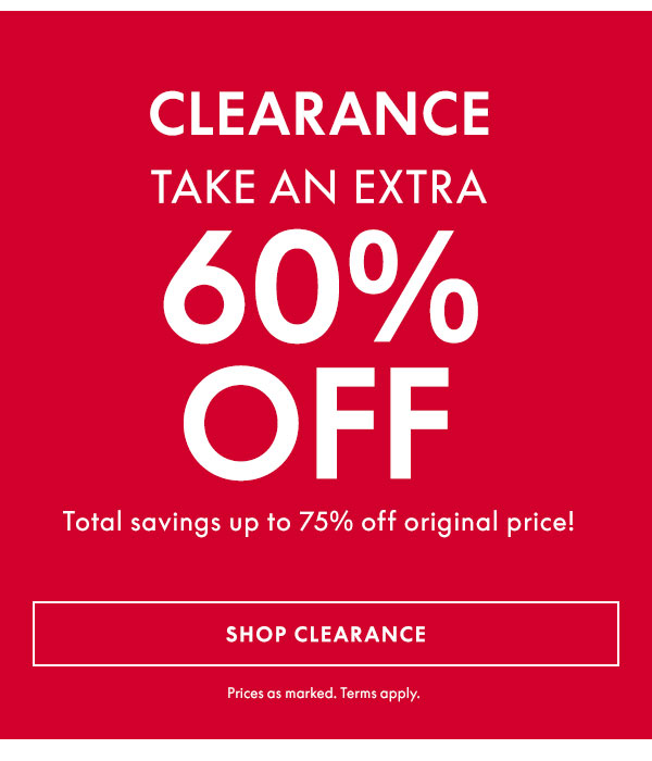 60% Off Clearance