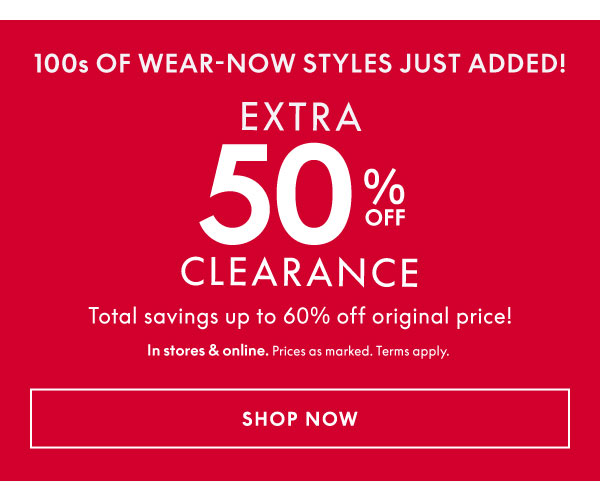 50% Off Clearance