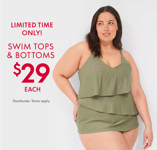 Shop Swim Tops and Bottoms $29 Each