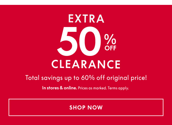 50% Off Clearance