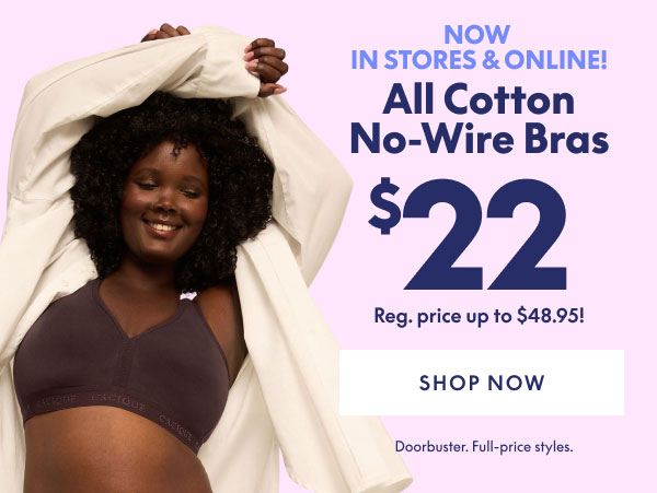 Cotton No-Wire Bras $22