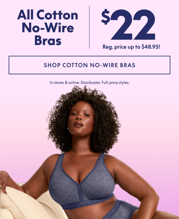 Cotton No-Wire Bras $22