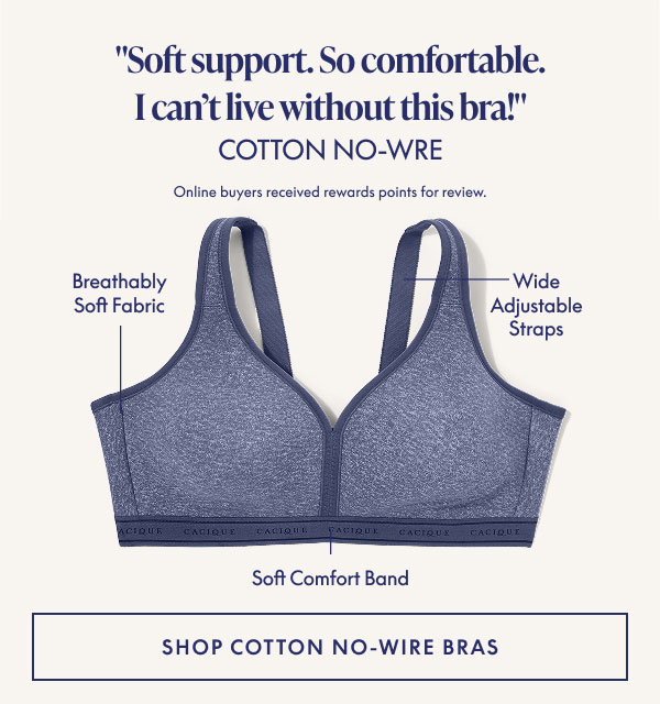 Cotton No-Wire Bras $22